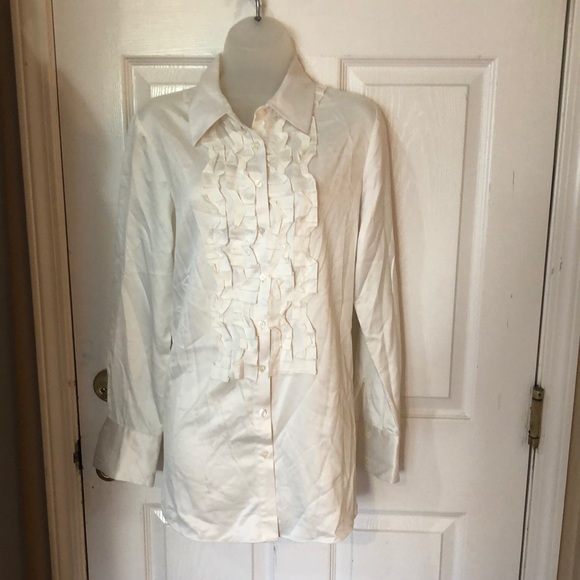 TAHARI ruffle shirt - Picture 1 of 8